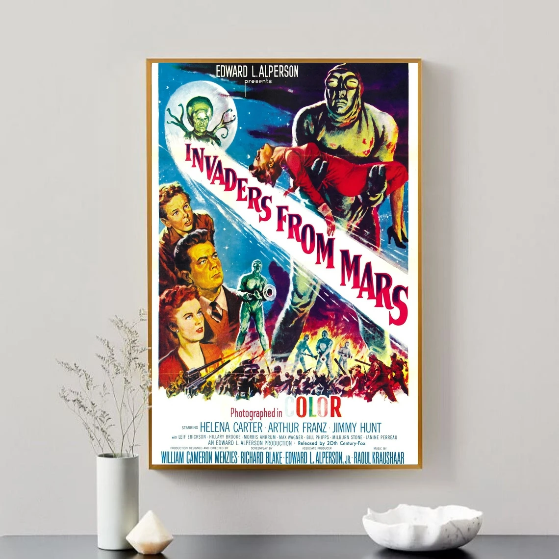 Постер Invaders из Марса (1953) американский суперцинолор фильм научной фантастики