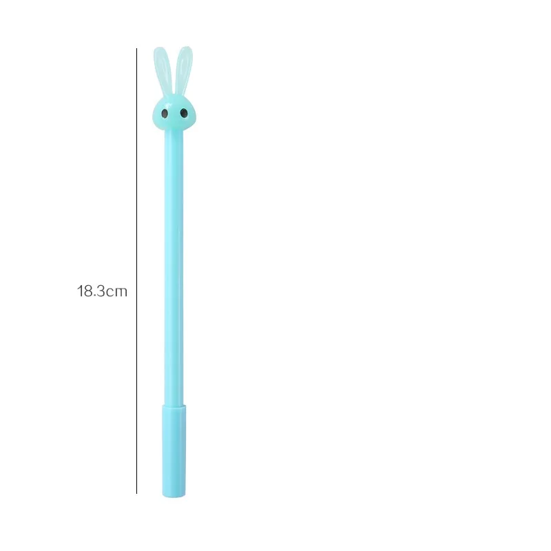

36 pcs/Lot Cartoon Bunny Rabbit Pen Ballpoint Black Color Gel Ink roller ball Pens for Writing kids Gift Office School A6072