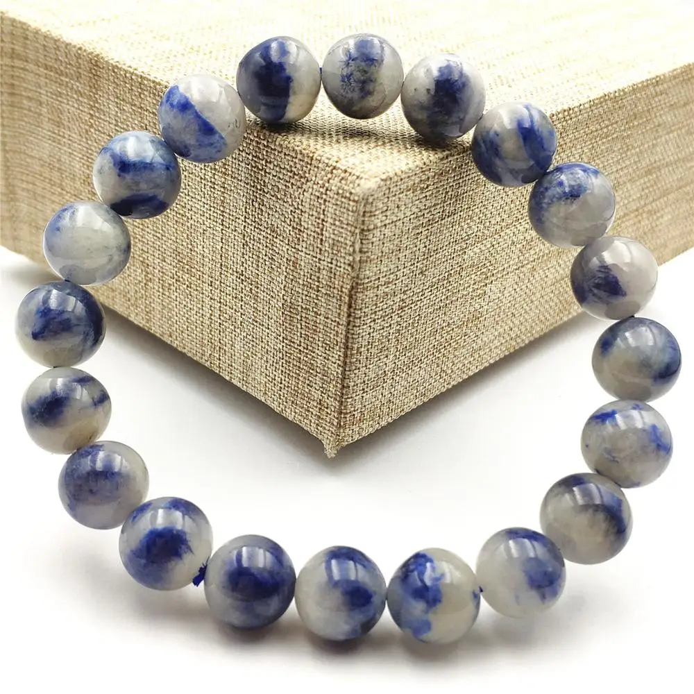 10 мм настоящий натуральный синий Dumortierite кварца Rutilated кристалла для женщин и