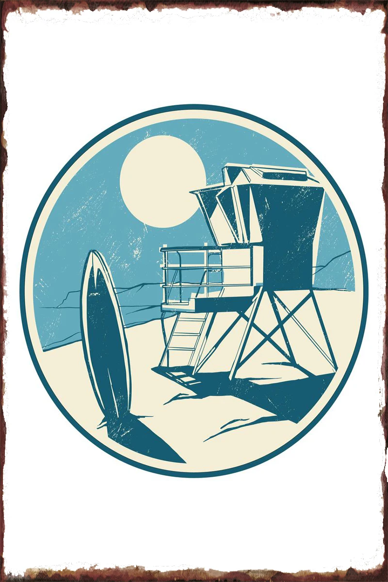 

Калифорния пляж серфинг Ретро винтажный металлический знак жестяной знак оловянные пластины декор для стен декор комнаты для кафе паба дом...