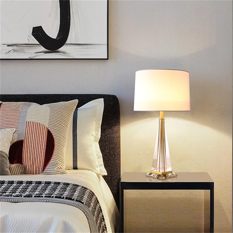 Настольная лампа WPD из латуни современный простой светодиодный светильник