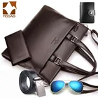 Портфель 5 шт.лот, 2020, мужская деловая сумка через плечо, кожаные сумки-мессенджеры, сумка для ноутбука 15 дюймов, мужские дорожные сумки