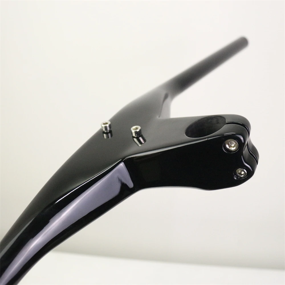 Carbon mtb integrated handlebar UD Matte Glossy carbon XC mountain bike frame with stem all one piece -17 degree bar | Спорт и