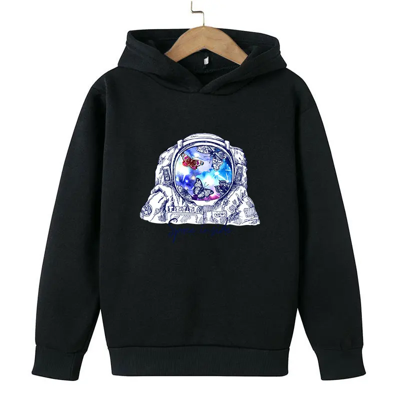 

Boy/Girl Planet Space Cute Anime Streetwear Spring and Autumn Clothes Print Long Sleeve Cartoon Pattern Comfortable Cute Hoodie