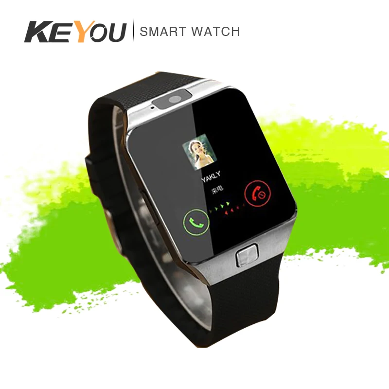 Умные часы с Bluetooth мужские умные камерой Facebook Whatsapp Twitter SMS поддержка SIM TF карты для