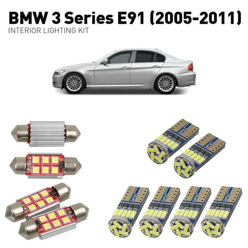 Светодиодные внутренние фары для BMW 3 серии E91 2005 2011 18 шт. светодиодные автомобилей