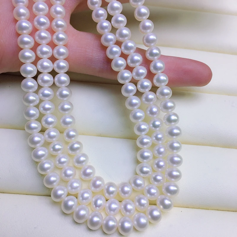 

Freshwater Pearl Necklace for Women Round Shape with Size 5-5.5mm Perfect/great Lusterfor Jewelry Diy Loose Pearl Strands