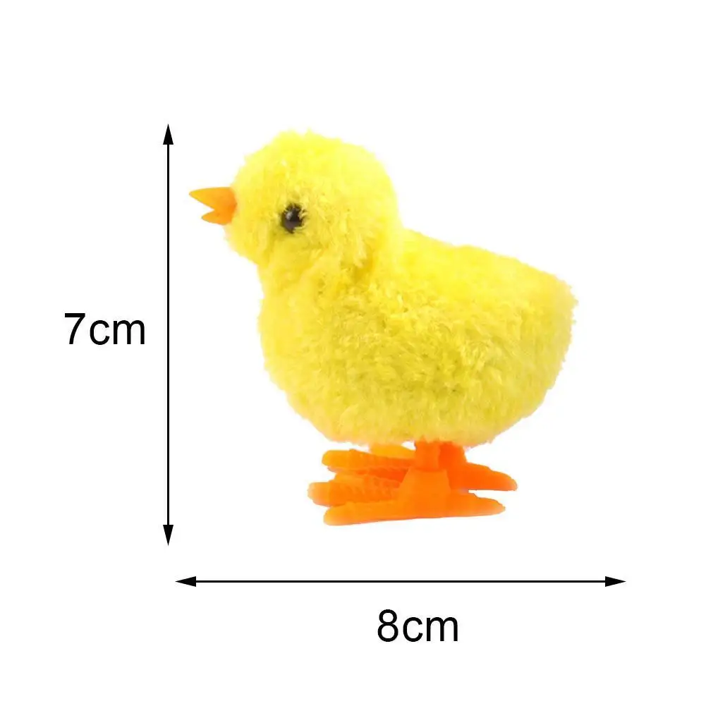 

1Pcs New Cute Plush Wind Up Chicken Kids Educational Color Toys Clockwork Random Toy Walking For Children Jumping Baby L2M7