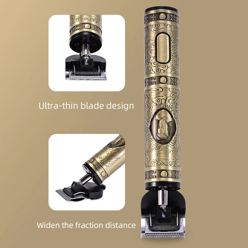 

Retro Electric Hair Clipper Rechargeable Shaver Beard Trimmer Cordless Men Hair Cutting Machine Beard Razor New Arrival