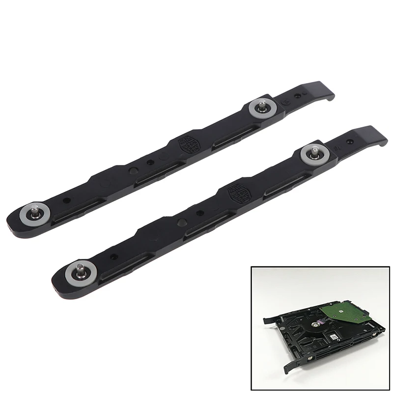 2 x Plastic Chassis Hard Drive Mounting Rails for Cooler Master 3.5" HDD Bracket With Left & Right SATA SSD Computer connectors