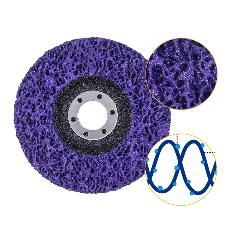 

6 Pack 4-1/2 Inch x 7/8 Inch Strip Discs Stripping Wheel for Angle Grinder Clean and Remove Paint Coating Rust
