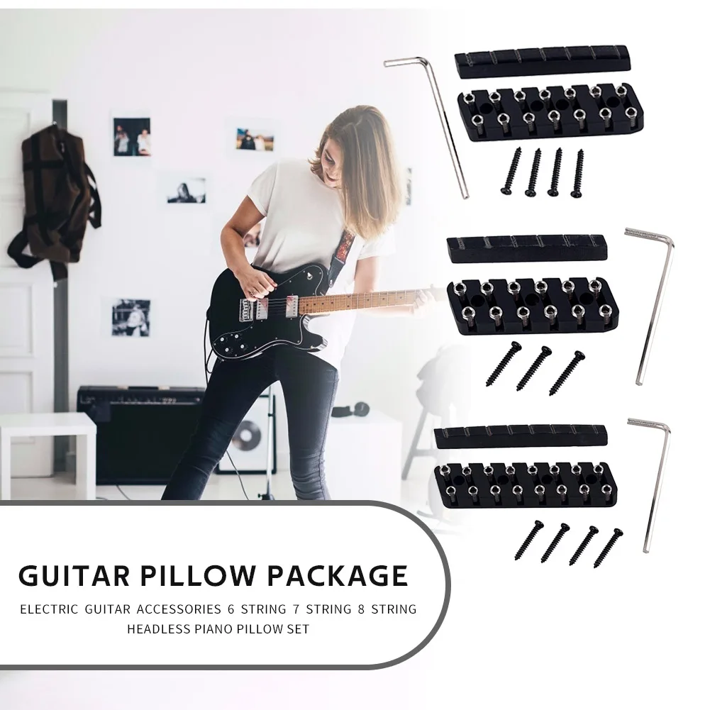 6/7/8 строка Безголовый Электрогитары мостовой щелевой верблюд кости блокировки