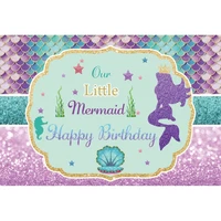 nitree mermaid princess backdrops photography baby birthday mermaid scales tail photocall seabed shell backgrounds photo studio