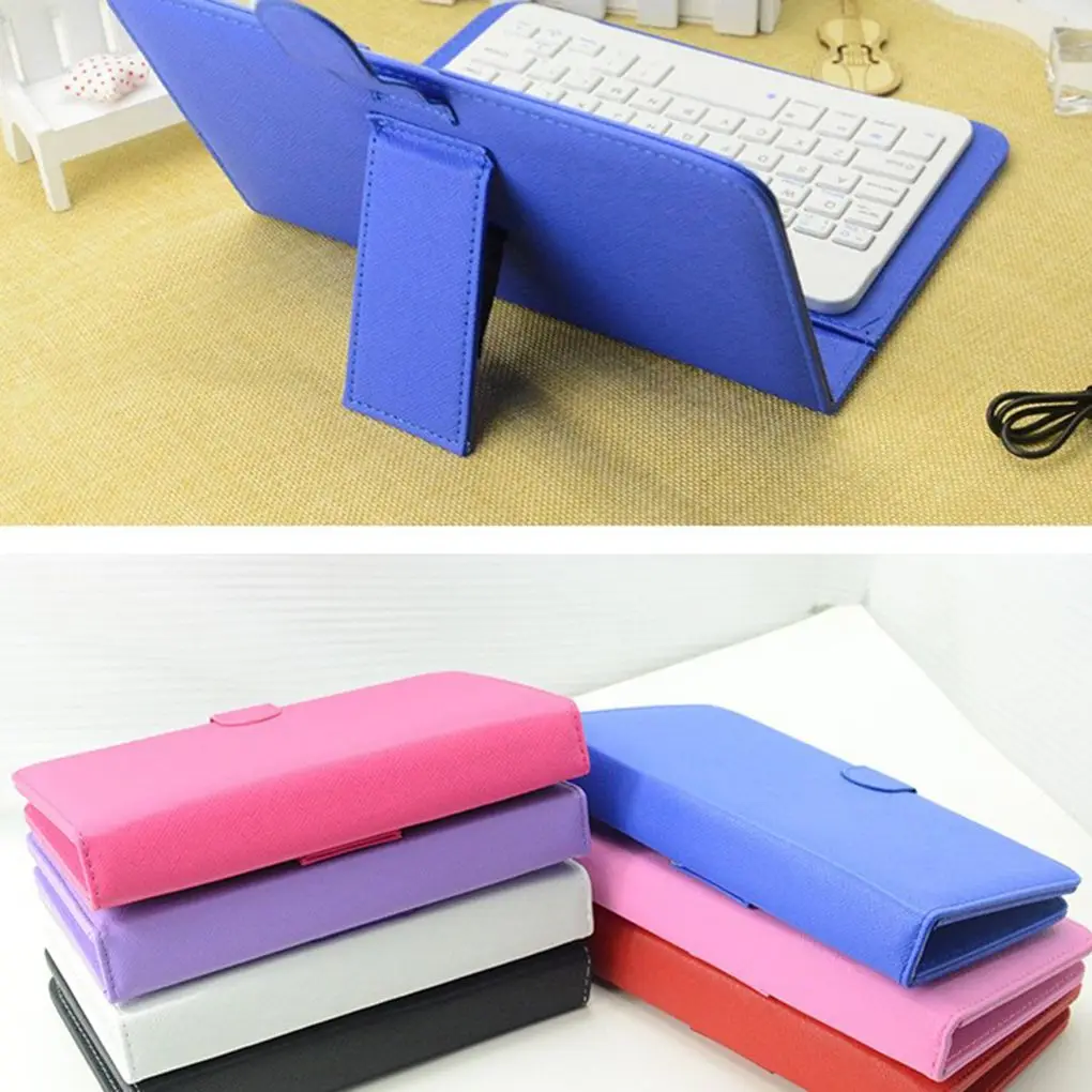 Портативный Bluetooth клавиатура чехол мобильный телефон Беспроводной из