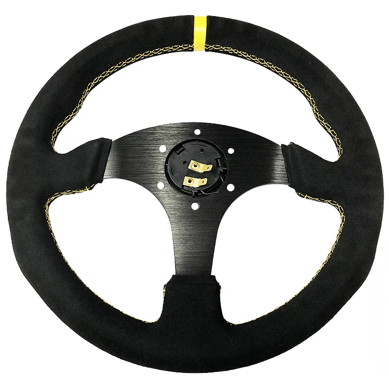 13 дюймов 330 мм гоночное плоское рулевое колесо Автомобильное универсальное из