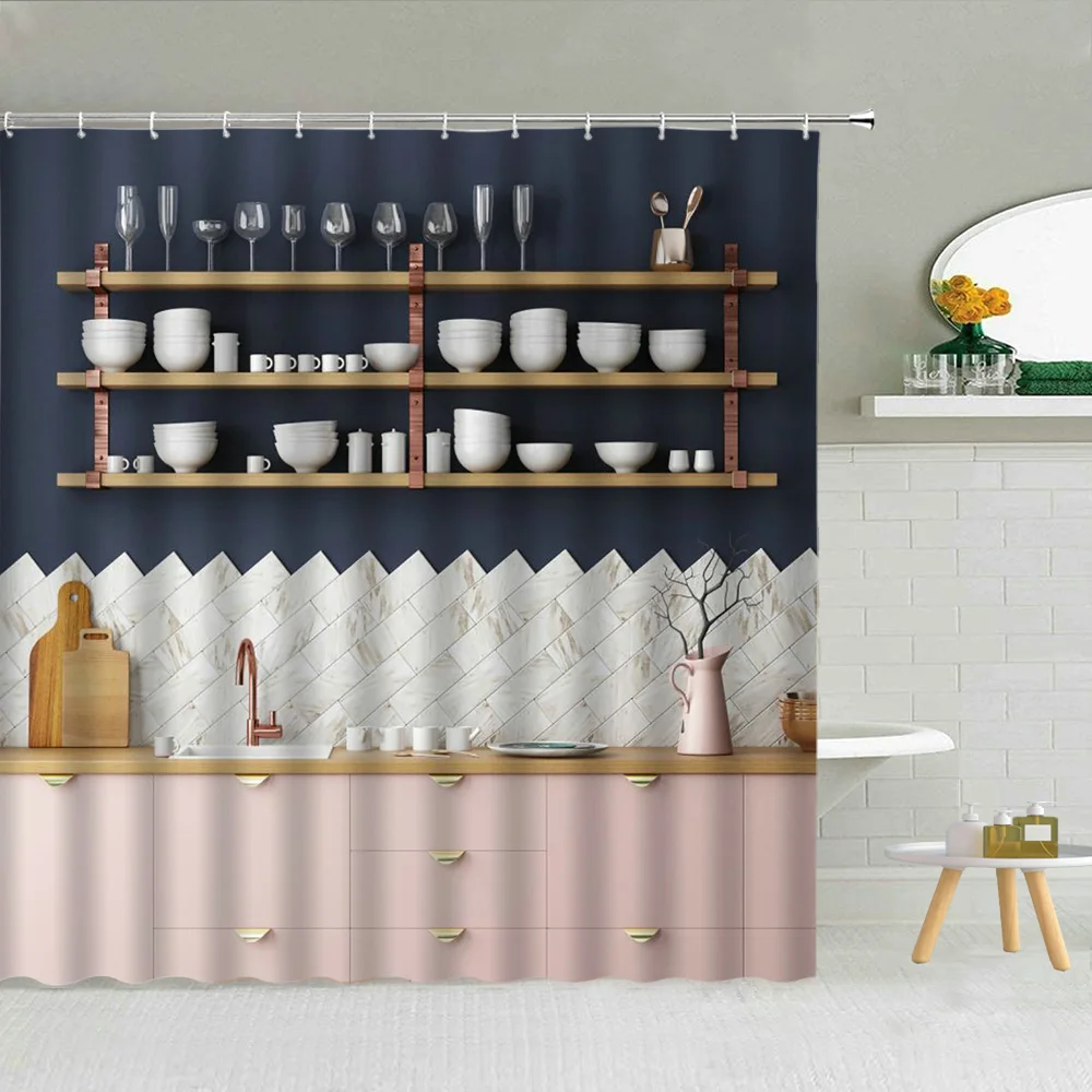 Интерьер домашний узор занавеска для душа Ретро Карта мира парусник книжные