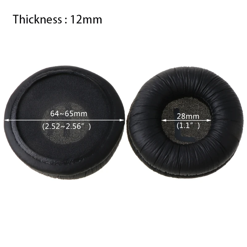 

1Pair Memory Foam Earpads Wrinkled Leather Ear Cushions Cover Repair Parts for Logitech h600 609 340 h760