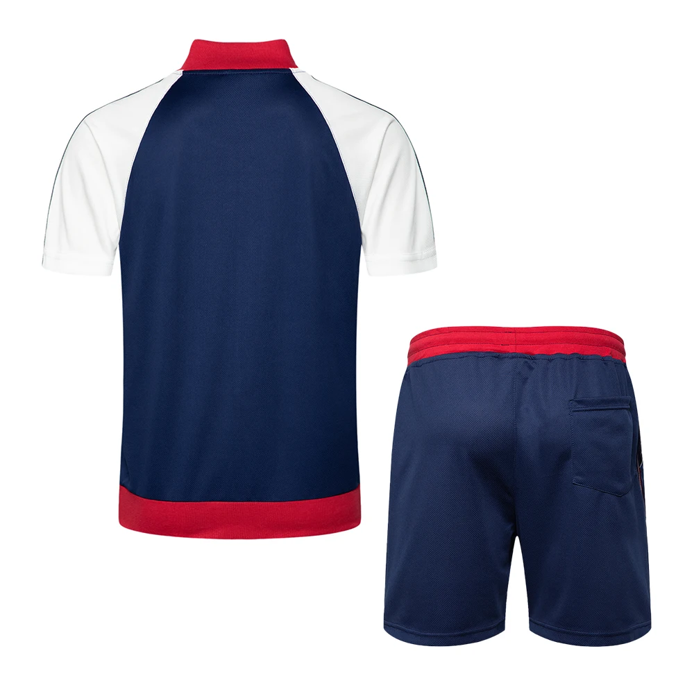 Спортивный костюм мужской на молнии Повседневная модная футболка и шорты