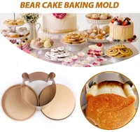 new diy pastry mold metal mold bear cake mold bakeware bread mold bear cartoon cake toast mould