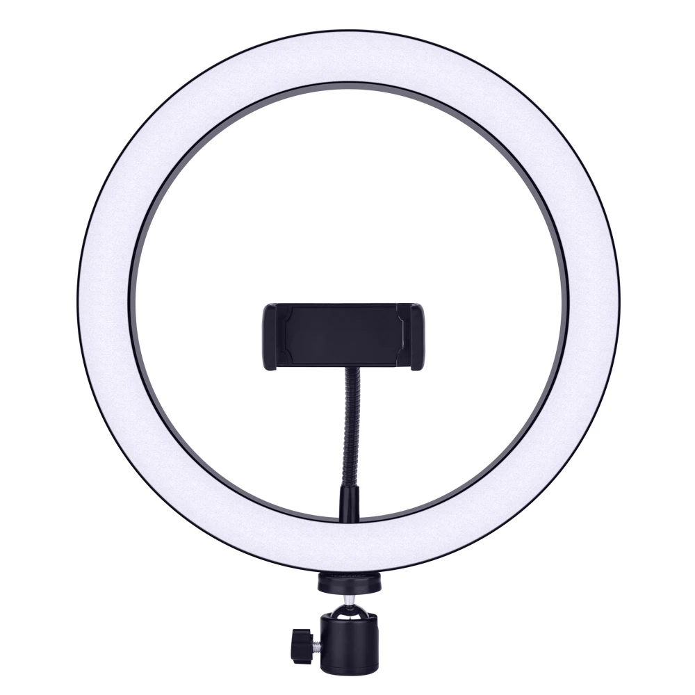 26cm-phone clip 64 светодиодный лампы SMD кольцевой светильник Фото Видео студийной лампы Регулируемый заполняющий свет светильник 26/16 см Камера для зажимом для мобильного телефона с регулируемой яркостью-зеркала заднего вида - Цвет: 26cm-phone clip