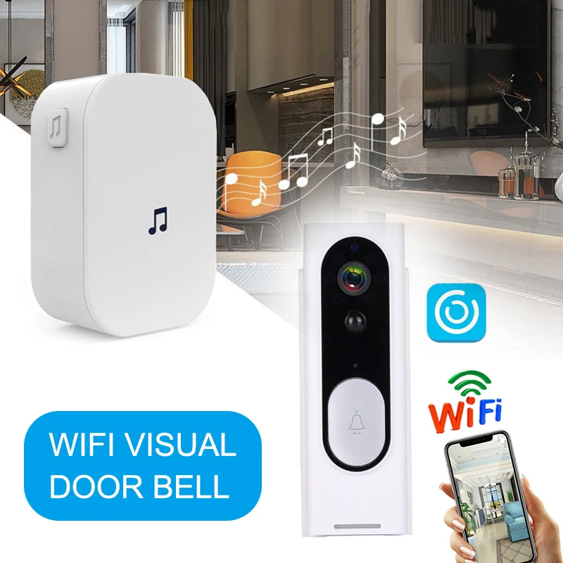 

Video Doorbell 1080p HD Night Vision Wireless WiFi Security Home Monitor Intercom Door Bell Camera New Arrival
