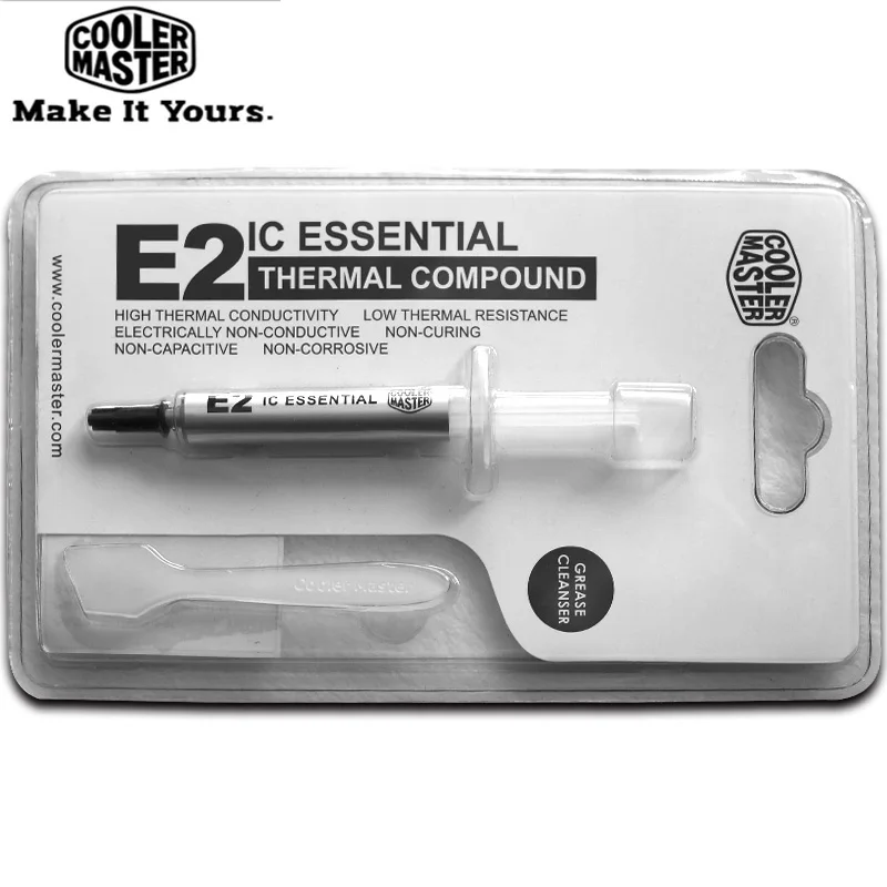 Cooler Master E2 2.4g Thermal Grease Paste Compound Silicon for CPU /Display card/ memory /power Chipset Cooling with scraper