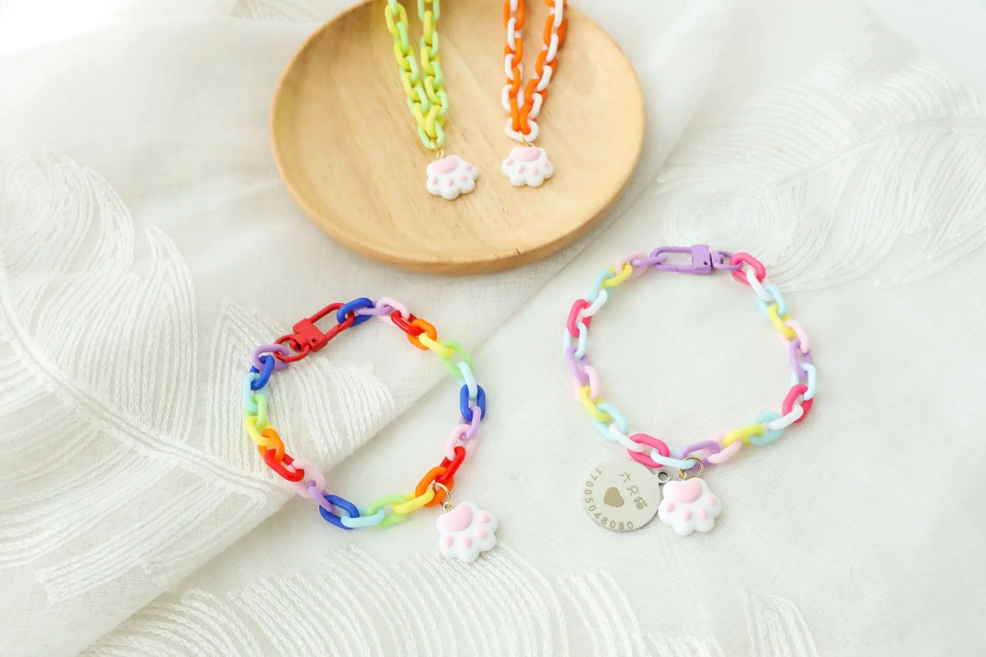 Ожерелье для собак и кошек карамельных цветов подвеска-колокольчик защиты