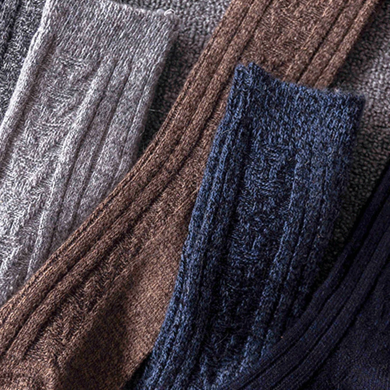 1 пара Для мужчин толстый шерстяной носки без пятки в стиле ретро Национальный