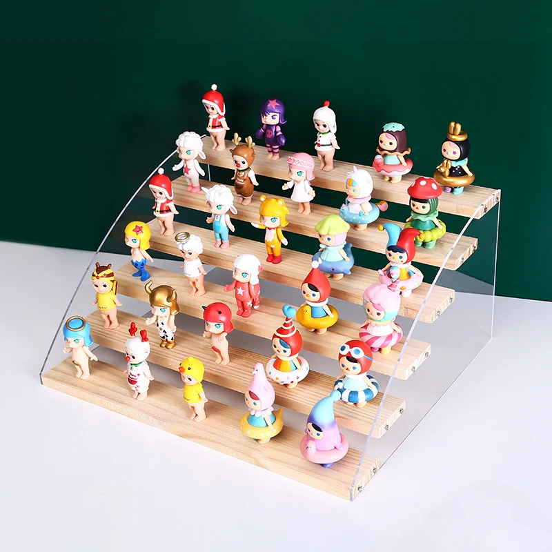 

Wooden Jewelry Display Case Auction Figures Dust-proof Protection Storage Box Holder Stand Toy Model Protectors Organizer Shelf