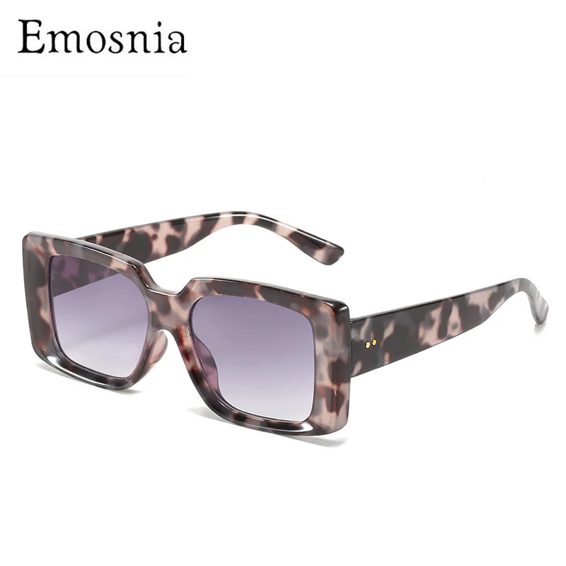 

2021 Retro Square Leopard Sunglasses Women Men Vintage Brand Design Rectangle Sun Glasses Eyewear Unisex Travel UV400 Colorful