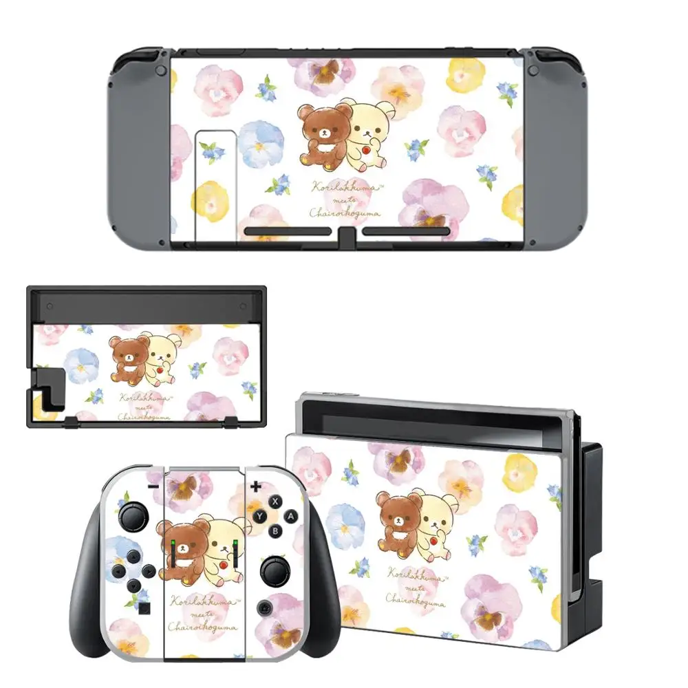 Наклейка Rilakkuma Korilakkuma Nintendo Switch наклейка s скины для контроллера консоли Joy