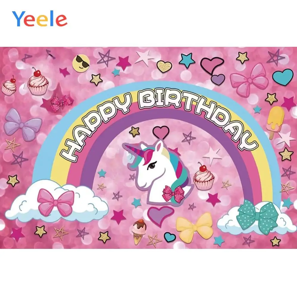 Единорог Вечеринка день рождения Фотофон Радуга девушка портрет фотографии фоны