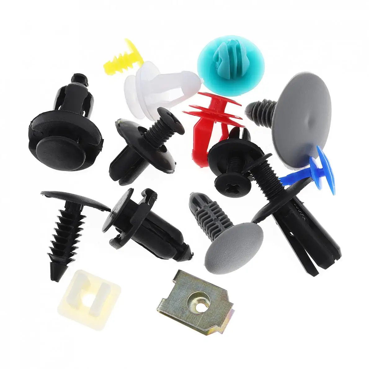 200 шт 20 видов Универсальный пластик + металлический бампер для кузова автомобиля