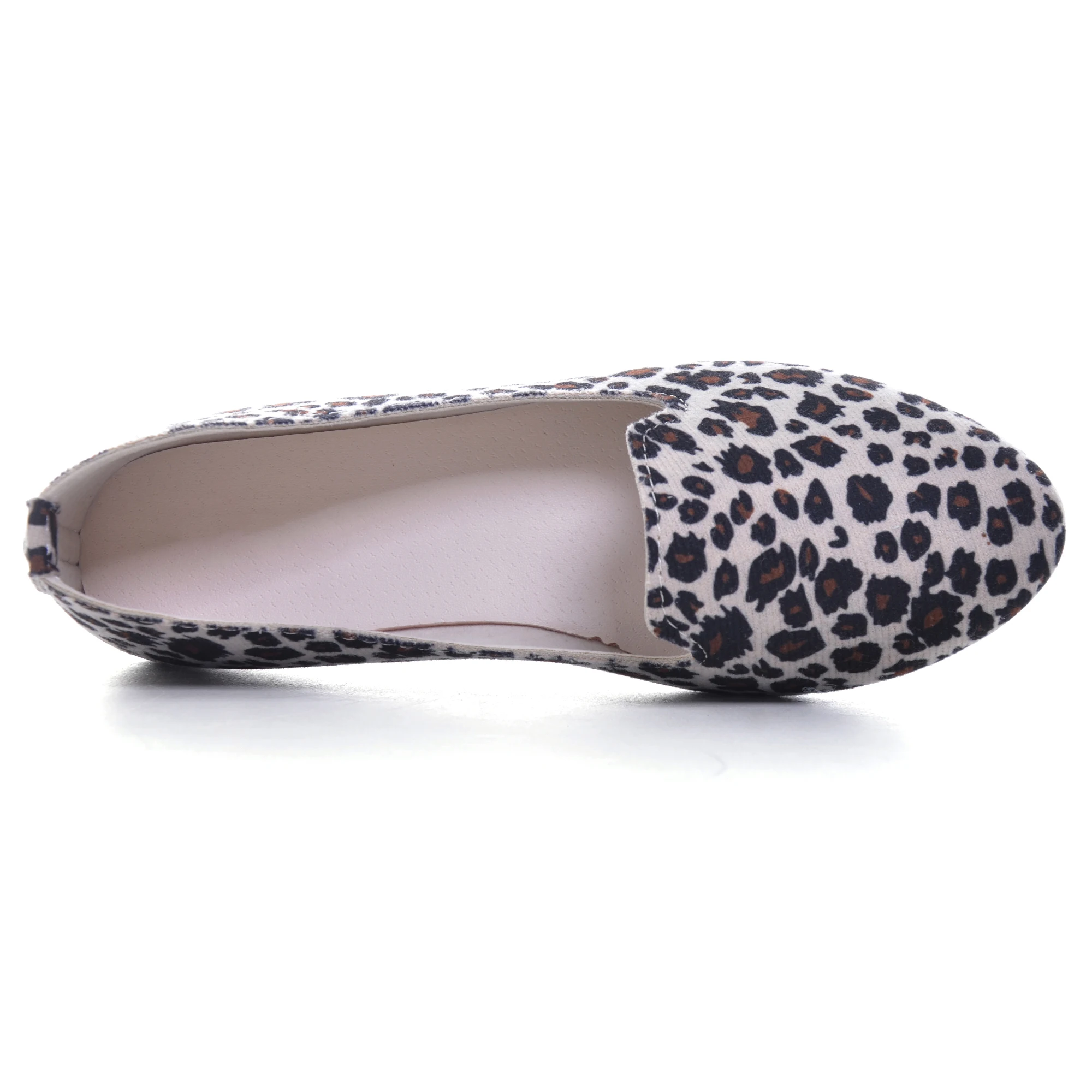 Женские Леопардовые балетки LU повседневные Лоферы без застежки удобные Вечерние