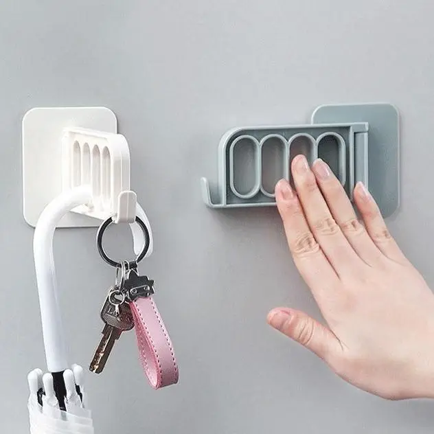

Foldable Four-Hole Hanger Multi-Functional Small Handy Rack 3M Film Punch-Free Four-Hole Hanger Rack