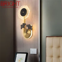 bright nordic creative wall sconces copper lamp modern luxury led crystal light for home