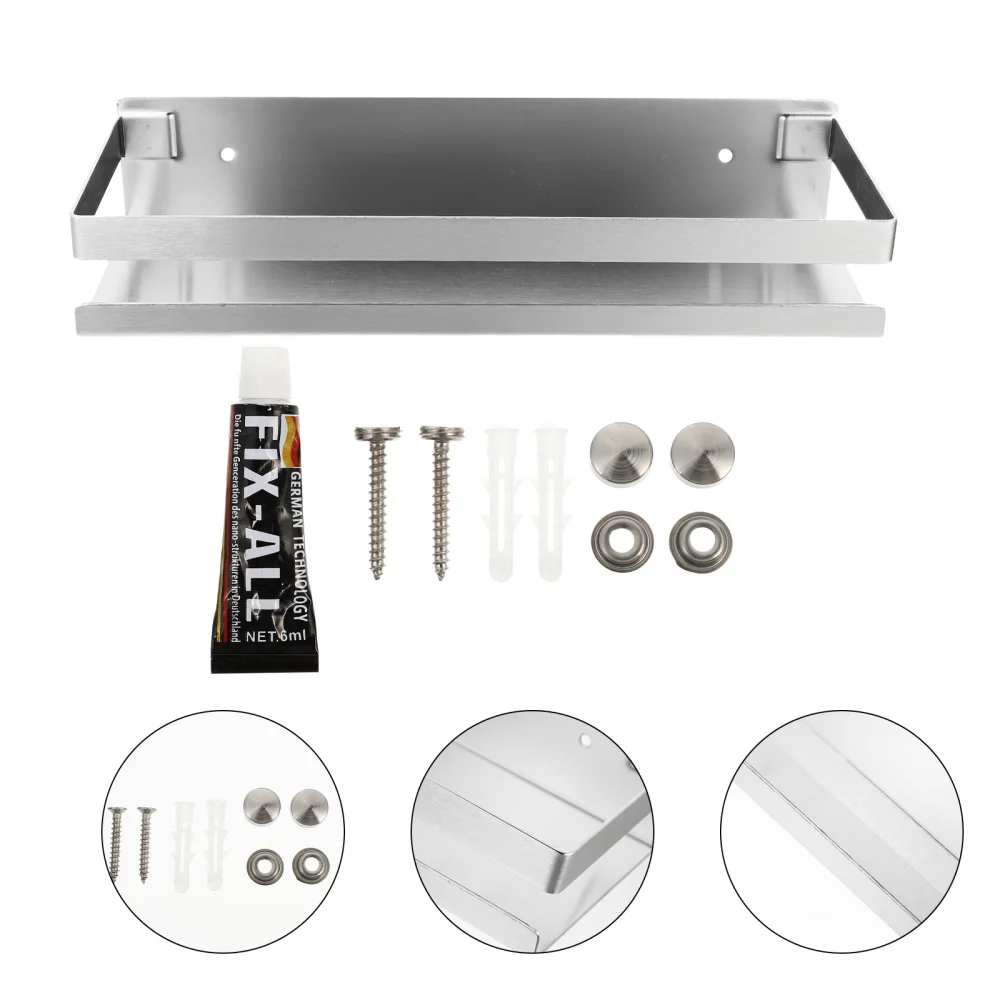 

1Pc Multifunctional Metal Wall Rack Practical Kitchen Bathroom Storage Rack