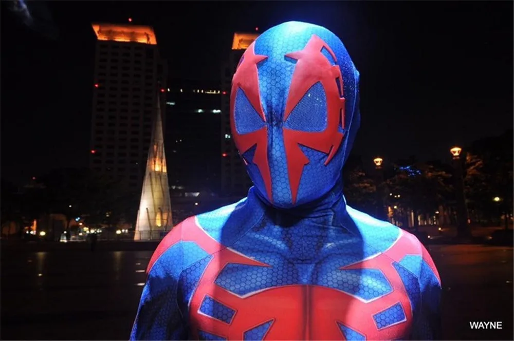 2099 Мигель О 'Хара паук косплей супер герой костюмы паука полный тело зентай костюм взрослый человек паук комбинезон Комбинезоны