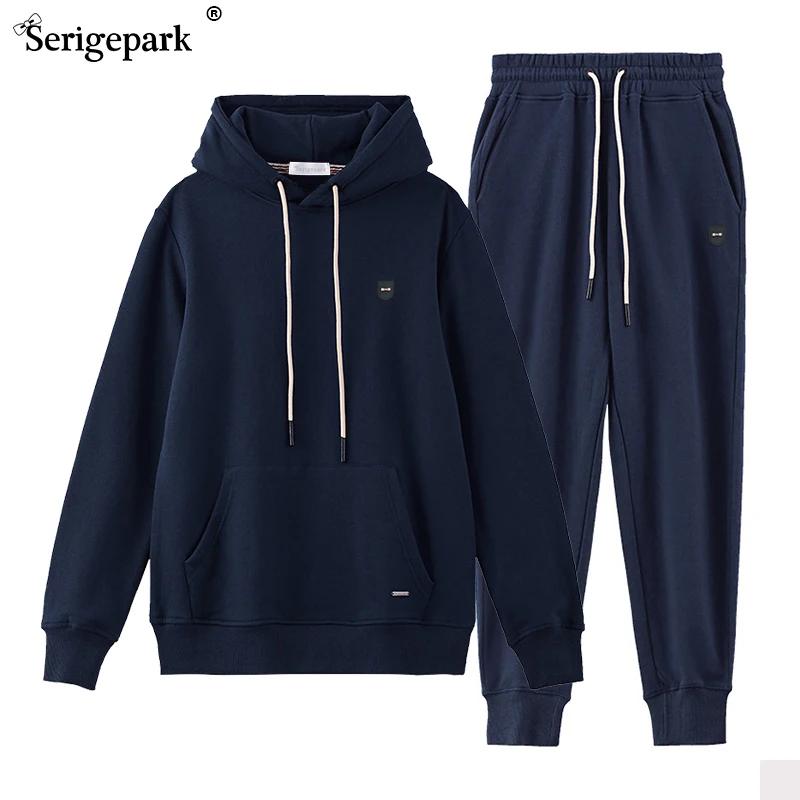 

mens sets casual hoodie classical sweatshirt hoodie with cap unisex knitting material man sport tracksuit park Eden sweatpants