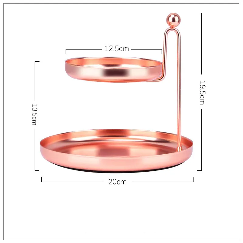 

Nordic Metal Golden Trays Table Storage Rack Holder for Food Fruit Sundries Cosmetic Jewelry Home Decor Desktop Organizer
