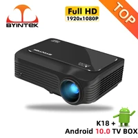 byintek k18 1920x1080 full hd 1080p mini portable game lcd led 3d home theater projector