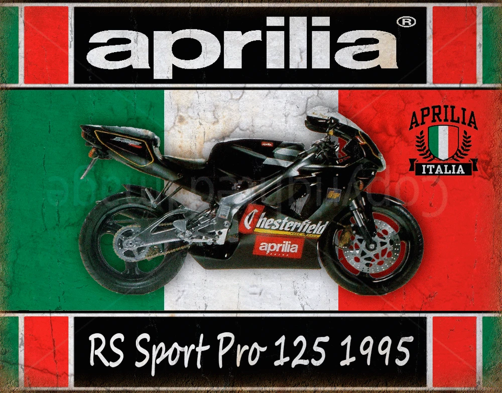 

APRILIA RS Sport Pro 125 1995 METAL TIN SIGN POSTER WALL PLAQUE