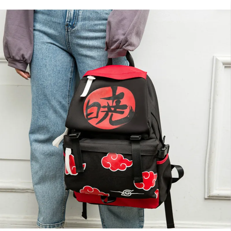 

Cosplay Anime School Backpacks Bag Teenagers Akatsuki Itachi Sharingan Cosplay Boys Girls Laptop High Capacity Bags