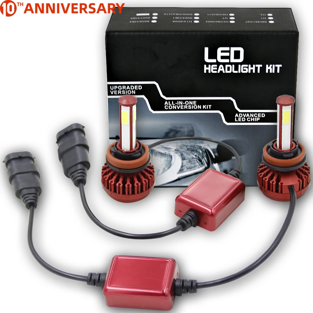 

new R7 2pcs/set 4 side LED car headllamp bulbs Affordable emc chip 12V 80W 8000lm spot light bulb for off-road truck auto