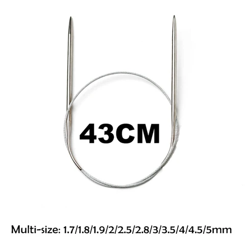 Круглые вязальные спицы DoreenBeads из нержавеющей стали 43 см