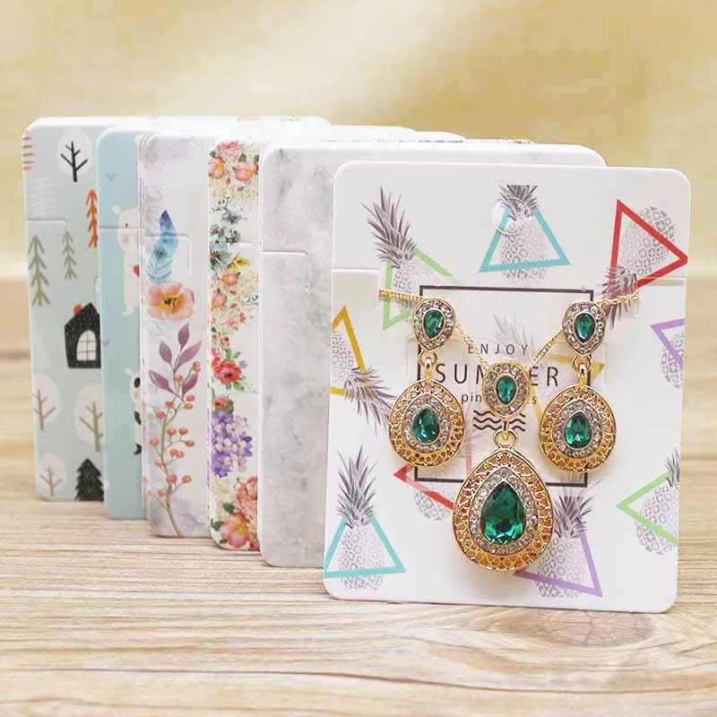 Новое поступление карточка для упаковки ювелирных изделий 8*10 см фрукты/цветы