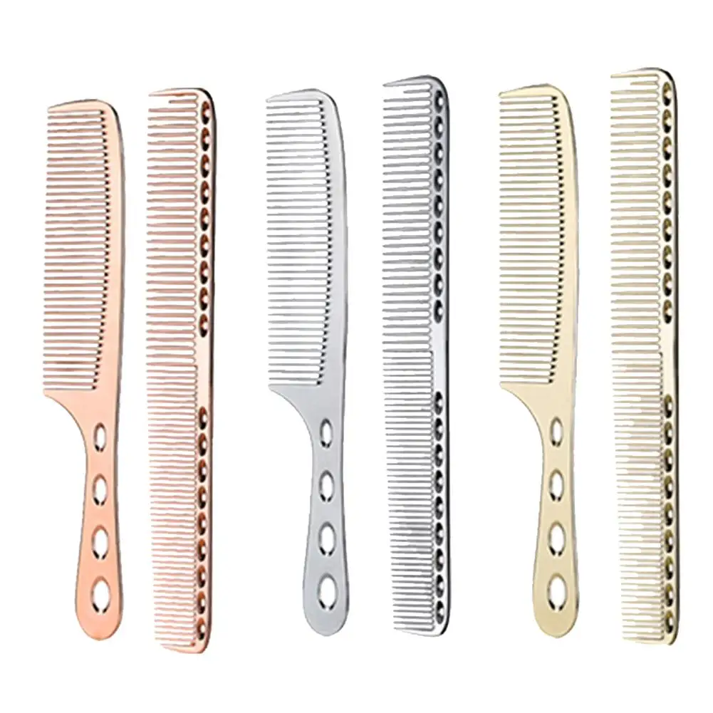 2 шт. профессиональная стальная Антистатическая парикмахерская расческа для