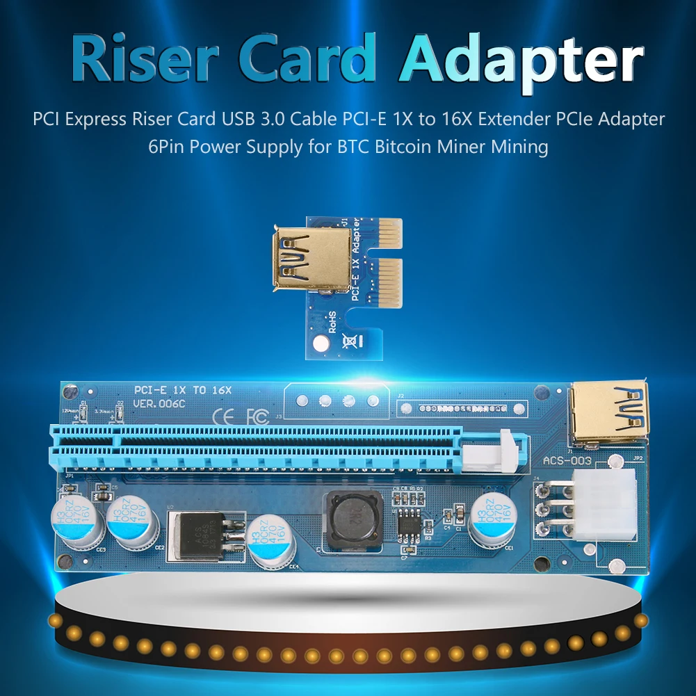 Райзер-карта PCI-E с кабелем USB 3 0 1X до 16X | Компьютеры и офис