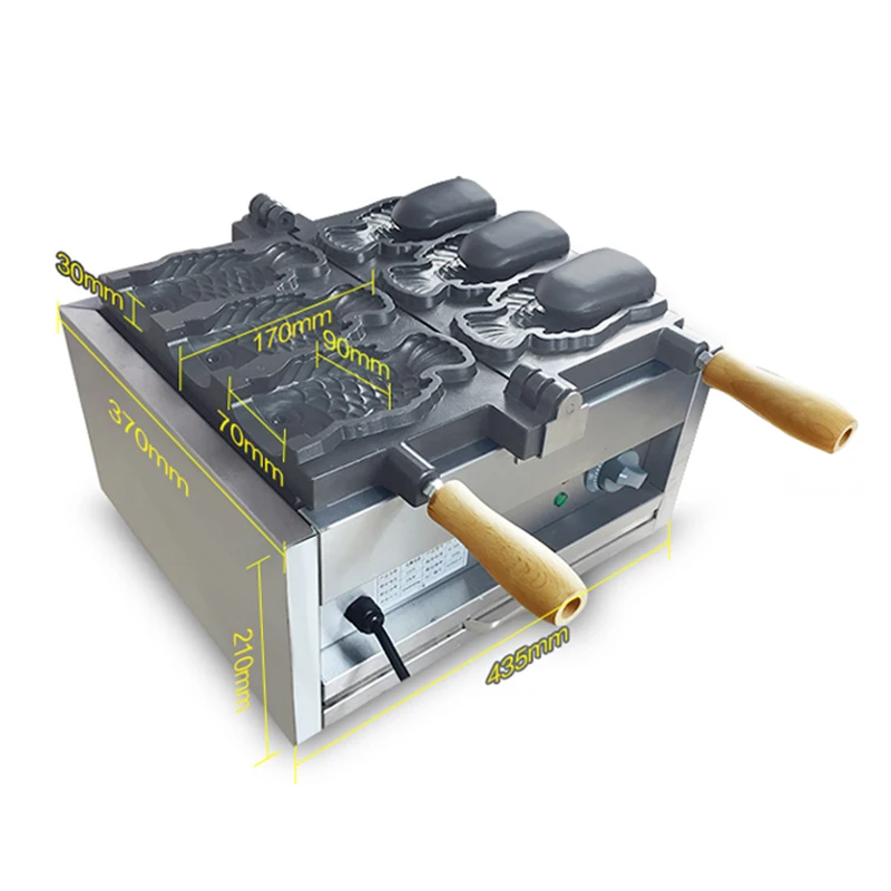 Коммерческая Машина taiyaki с 3 отверстиями газовая/электрическая японская машина