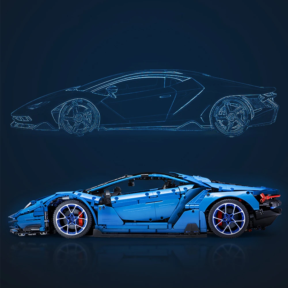 CADA кирпичи высокотехнологичный город Супер гоночный автомобиль строительные